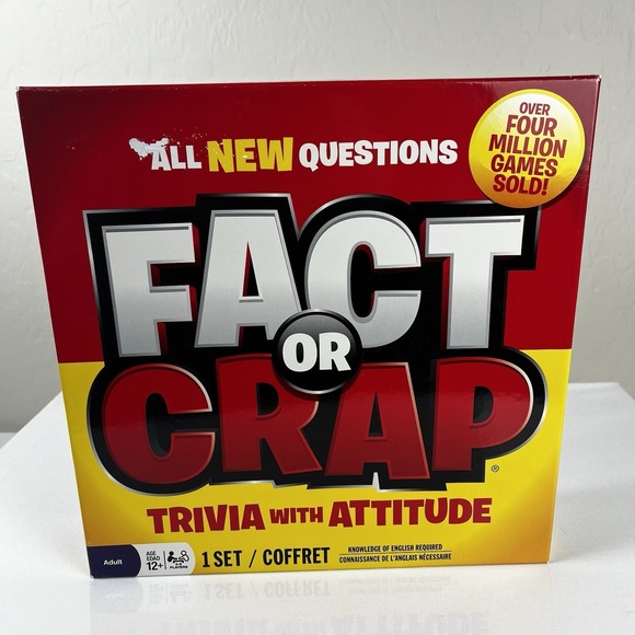 2011 Fact or Crap Board Game Family Game Trivia with Attitude, English Ages 12+ - Picture 2 of 16